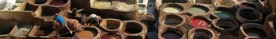 Cuves de teinture de la tannerie Chouara, médina de Fès